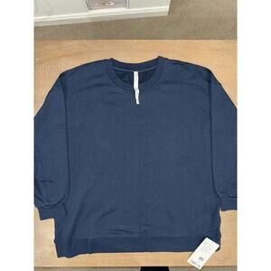 Lululemon Perfectly Oversized Crew True Navy SIZE 18 NWT